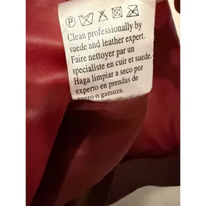 Sigrid Olsen Red Leather Jacket Womens Size 10 Full Zip Collared MIMU8967C thumbnail 9