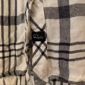 Rails White and Black Plaid Soft Flannel Shirt thumbnail 3
