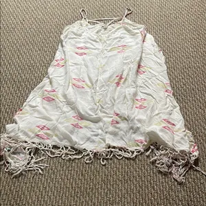 Billabong Asymmetrical Dress in Cream and Pink thumbnail 3