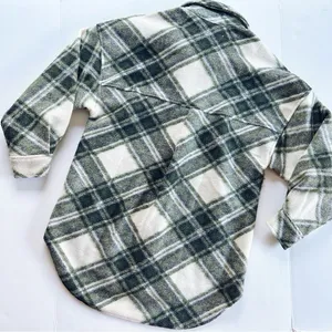 NEW Stradivarius Plaid Green Shacket Jacket Coat thumbnail 8