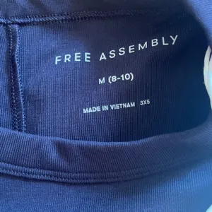 Free Assembly Womens 2-Pack Cap Sleeve Ribbed Tees Navy White Striped Med 8-10 thumbnail 5
