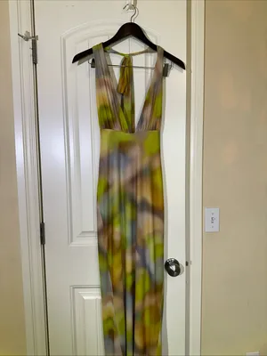 Zara Floral Print Halter Summer Dress S NWOT thumbnail 3