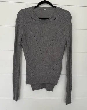 Lululemon Women’s Small Grey Seva Merino Wool Sweater thumbnail 1