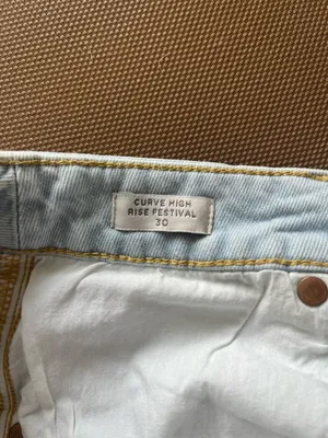 PacSun Light Blue Distressed Denim Cutoff Shorts thumbnail 4