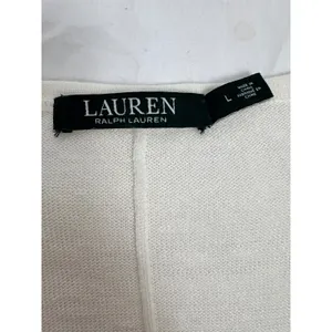 Lauren‎ Ralph Lauren White Linen Blend Handkerchief Hem Scoop Neck Top Size L thumbnail 8