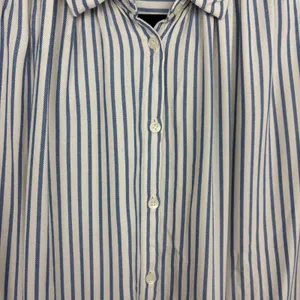 Madewell Central Shirt Dalton Stripe Blue Shirred Button Down Short Sleeve M thumbnail 6