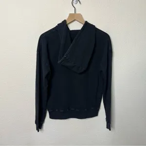 Splits59 Black Mineral Wash French‎ Terry Pullover Hoodie Sweater Womens Size XS thumbnail 5