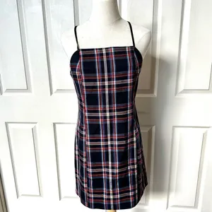 Urban Outfitters blue and red plaid mini dress thumbnail 2
