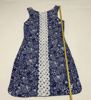 Lilly Pulitzer For Target Blue Fish Patterned Sheath Dress Sz 6 thumbnail 4
