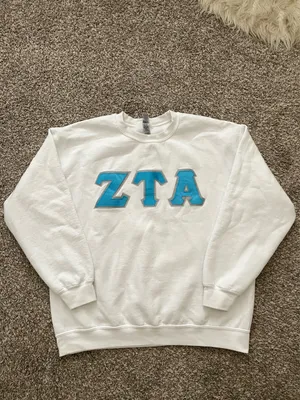Zeta Embroidered Crewneck White Size L thumbnail 1
