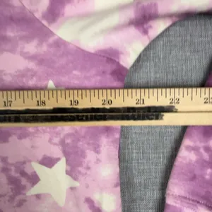 Wildfox Sweatshirt Womens Medium Pink Star Tie Dye Crewneck Fleece Pullover thumbnail 5