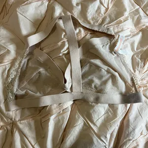 Colsie XL beige lace stretch triangle bralette thumbnail 2