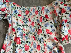 ASTR the Label Hook & Eye Square Neck Top in Red Multi thumbnail 16