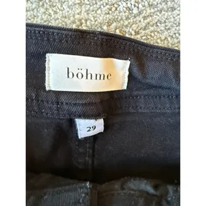 Bohme Womens Black High Waisted‎ Cotton Chino Shorts Size 29 Double Button thumbnail 3