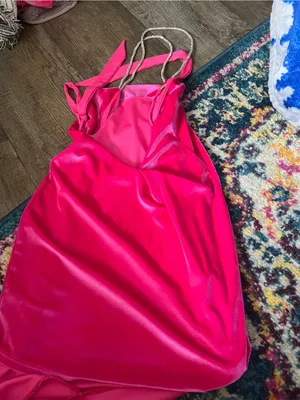 Hot pink Lucy in the sky velvet dress size xs thumbnail 7