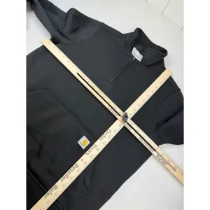 Carhartt Womens Tencel Quarter Zip Sweatshirt Black Relaxed Fit Small NEW thumbnail 9