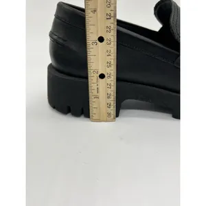 Steve Madden Shoes Womens Size 7 Black Leather Lawrance Loafers Chunky Lug Sole thumbnail 9