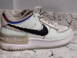 Nike Women’s Air Force 1 Shadow Pixel Swoosh Barely Green and White Shoes sz 10 thumbnail 1