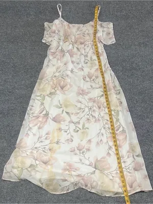 Show Me Your MuMu White Floral Cold-Shoulder Maxi Dress Size S thumbnail 8