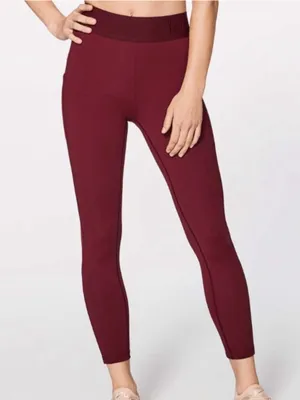 Lululemon Box it Out Tight Burgundy size 6 thumbnail 1