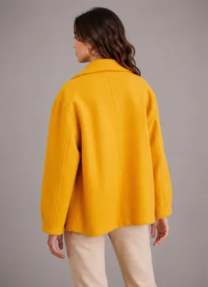 Avec Les Filles Mustard Utility Jacket L Quiet Luxury Shacket Coat Chic Modern thumbnail 3