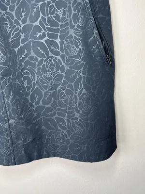 Orvis Travel Skort Skirt Black Rose Embossed Pockets Stretch Athleisure Golf Lg thumbnail 5