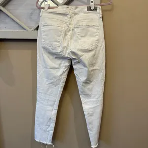 Agolde Sophie Crop Skinny Denim Jeans in‎ White Shoreline Destruct Size 27 thumbnail 5