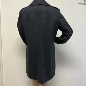 Michael Kors Dark Gray Wool Coat with Gold Hardware size M thumbnail 9