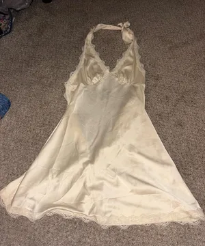 White open back dress thumbnail 1