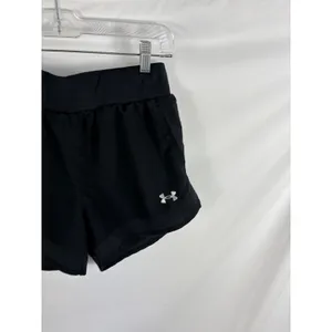 Under Armour Loose Black Mesh Bottom Athletic Shorts Size Small thumbnail 2