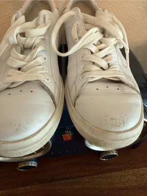 Tory Burch Howell Court Sneaker White Leather w/ Pink lace up Shoes Size 7 thumbnail 9