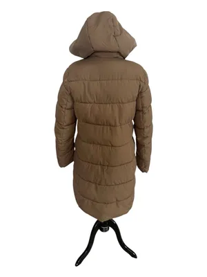 H&M Puffy Long Coat Brown Size Small thumbnail 2