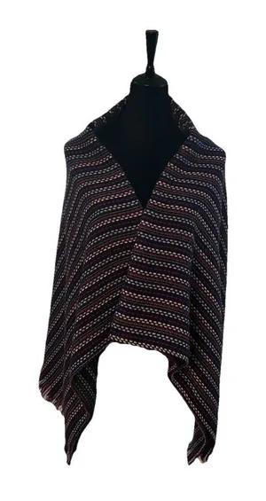 Talbots Fringe‎ Scarf Throw Blanket Red White Blue thumbnail 1