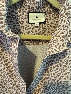 Tuckernuck Hayes Beige & Brown Leopard Print Drop Waist Shirt Dress | XS thumbnail 4