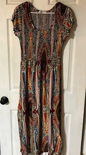 Smocked Lapogee Dress Size Medium Knee‎ Length thumbnail 1