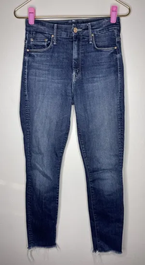 Mother High Waisted Looker Ankle‎ Fray in On the Edge Sz 25 thumbnail 1