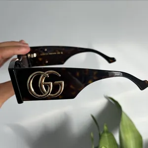 Gucci Brown Tortoiseshell Rectangle Sunglasses GG1425S 002 thumbnail 7