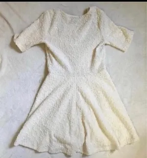 Forever 21 NWT Cream beaded dress sz M thumbnail 6