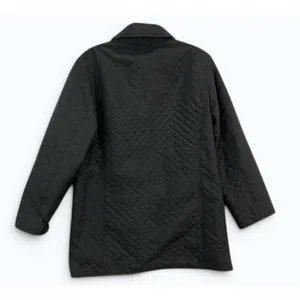 Burberry London Womens S Black Diamond‎ Quilted Jacket Nova Check Lining England thumbnail 3