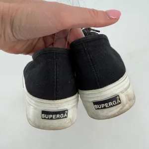 Superga Platform‎ Sneakers Women 39.5 Black Canvas Chunky Streetwear Size 8.5 thumbnail 6