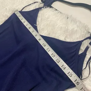 Line & Dot Vella Frill Maxi Dress in Navy Blue Small thumbnail 4