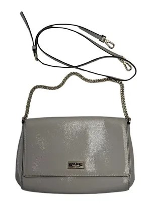 KATE SPADE Laurel Way Greer Crossbody‎ Shoulder Bag Gray Leather Crossbody Strap thumbnail 1