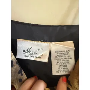 Kathie Lee Collection Leopard Print Slip Dress Midi‎ Asymmetrical Hem Small 4/6 thumbnail 2