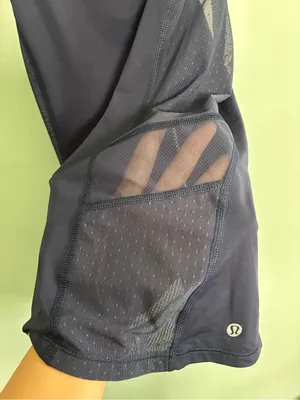Lululemon Navy Sculpt Tank Top Size S? Mesh Back Workout Yoga thumbnail 2