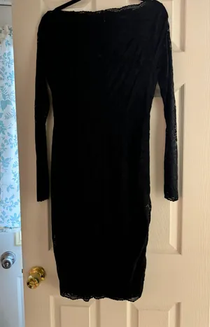 Black Long Sleeve Bodycon Dress thumbnail 3