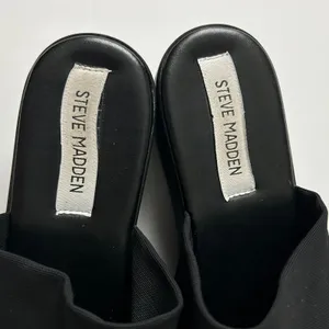 Steve Madden Slinky Platform Sandals Fabric Black 7 Made in Italy Y2K Retro thumbnail 5
