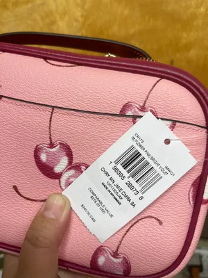 Coach Mini Jamie Camera Bag With Cherry Print Flower Pink CR173 thumbnail 8