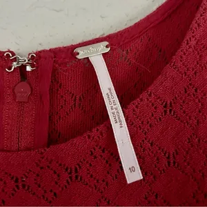 🦋 Free People Pink Burgundy Fit & Flare Lace Cut Out Mini Dress Swiftie Taylor thumbnail 5