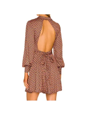 Free People It Takes Two Sleeve Mini Dress in Night Combo size Medium thumbnail 2