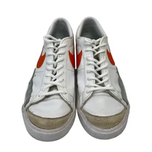 Nike Size 10 Blazer‎ Sneakers 77 Low White Orange Leather Retro 2021 DC4769-105 thumbnail 2